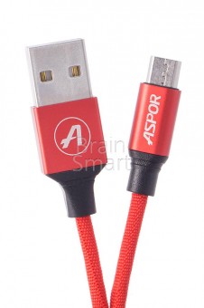 USB кабель ASPOR AC-11 Micro Aluminum (1,2m) (2.4A) Red фото