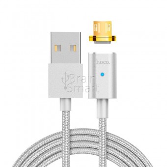 USB кабель HOCO U16 Micro Magnetic (1.2m) серебристый фото