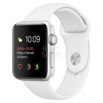 Смарт-часы Apple Watch Sport 42мм серебристый+белый фото