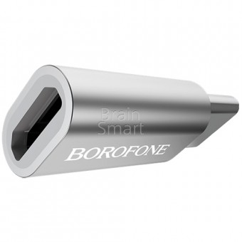 Переходник Borofone BV4 Micro to Type-C Cерый фото