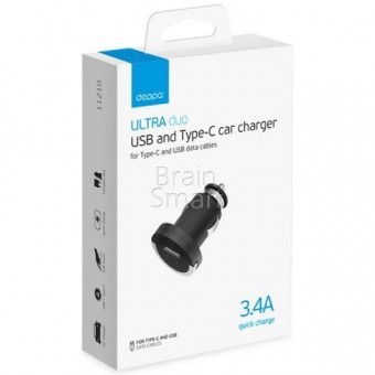 Deppa АЗУ USB Type-C, 3.4А (11210) черный фото