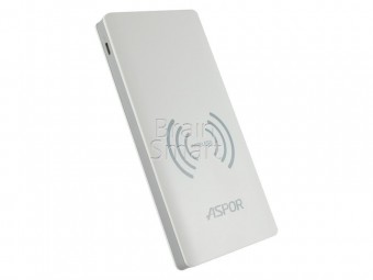 Внешний аккумулятор ASPOR A341W Wireless белый/серый фото