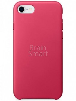 Чехол накладка экокожа iPhone 7/8 Leather Case розовый/фуксия фото