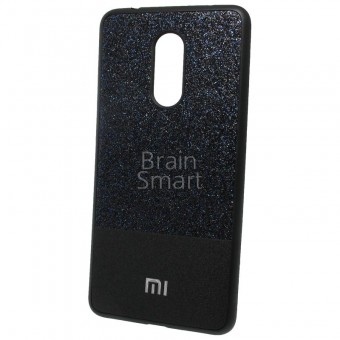 Чехол накладка силиконовая Xiaom Redmi 5 Песок/Кожа черный фото
