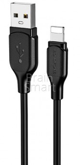 USB кабель Borofone BX42 Lightnong Encore Silicone (1m) Черный фото