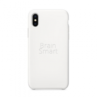 Чехол накладка силиконовая iPhone X Silicone Case белый (9) фото