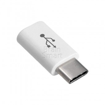  Переходник micro USB/Type-C белый фото