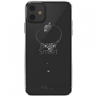 Чехол накладка силиконовая iPhone11 KINGXBAR Swarovski Starry Sky-Heart Series Black фото