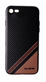 Накладка силиконовая iPhone 7 DLONS черный/коричневый