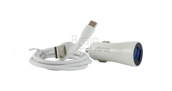 АЗУ ASPOR A902 2USB + кабель Type-C (2.4 A) белый фото