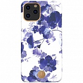 Чехол накладка силиконовая iPhone11 Pro KINGXBAR Swarovski Blossom Series Blue