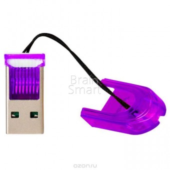 USB - картридер SmartBuy micro SD фиолетовый* фото