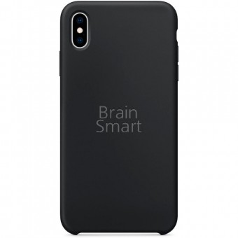 Чехол накладка силиконовая iPhone X/XS Silicone Case Черный (18) фото