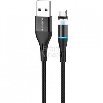 USB кабель Borofone BU16 Magnetic Skill Micro (1,2m) Black фото