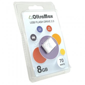 USB Flash Drive OltraMax 8 Gb 70 white фото