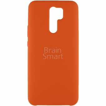 Чехол накладка силиконовая Xiaomi Redmi 9 Silicone Case Оранжевый (2) фото
