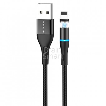 USB кабель Borofone BU16 Skill Lightning (1.2м) Black фото