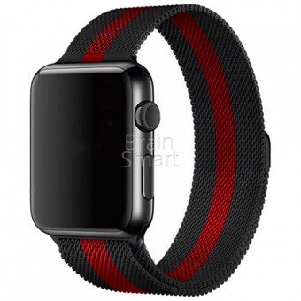 Ремешок Apple Watch MILANESS Magnetic Closure 38mm/40mm Черный/Красный фото