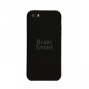 Чехол накладка силиконовая iPhone5/5S Silicone Case Черный (18) фото
