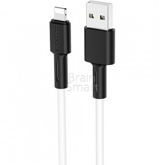 USB кабель Borofone BX31 Silicone Lightning (1m) Белый фото