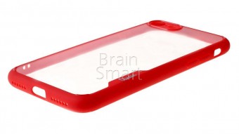 Чехол накладка силиконовая iPhone 7/8 Oucase Pretty Series Красный/Прозрачный фото