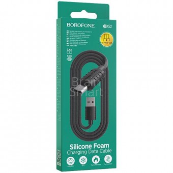 USB кабель Borofone BX52 Airy Silicone Micro (1m) Черный фото