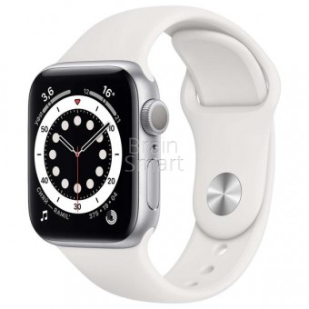 Умные часы Apple Watch Siriese 6 40mm Silver  Aluminum Case with White Sport Band   фото