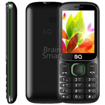 Мобильный телефон BQ Step L+ 2440 Черный-зеленый фото