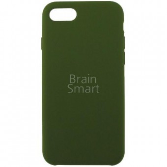Чехол накладка силиконовая iPhone 7/8 Silicone Case Армейский Зеленый (48) фото