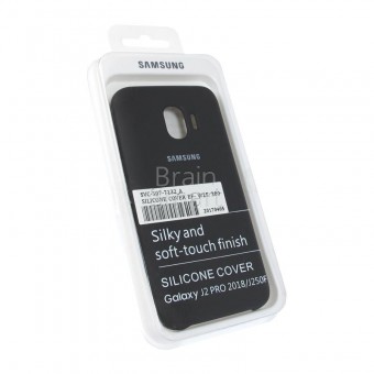 Чехол накладка силиконовая Samsung J250 (J2 2018) Silicone Cover (18) Черный фото