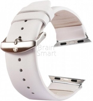 Ремешок  Apple Watch 42mm (под кожу) пакет белый фото