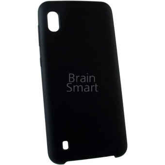 Чехол накладка силиконовая Samsung A105/A10 Silicone Case (18) Черный фото