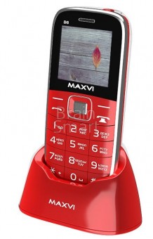 Maxvi B6 Red  2,4' 0,3Mpx 1400 mAh док-станция фото