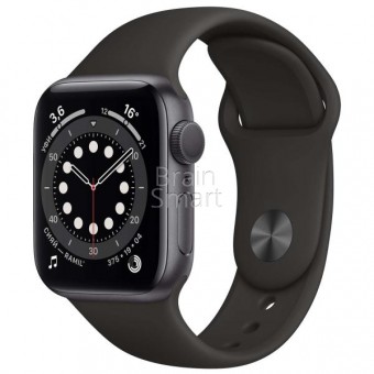 Умные часы Apple Watch Siriese 6 40mm Grey Aluminum Case Black Sport Band фото
