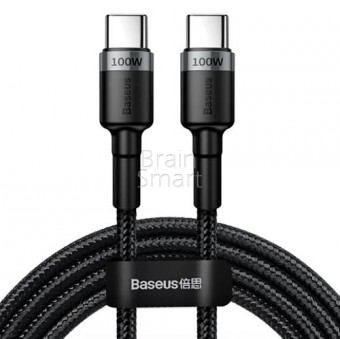 USB кабель Baseus Cafule PD2.0 100W flash charging USB for Type-C (20V 5A) 2m (CATKLF-ALG1) Черный фото