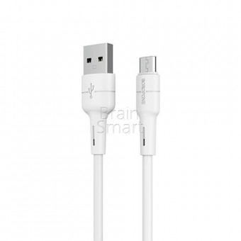 USB кабель Borofone BX30 Silicone Micro (1m) Белый фото