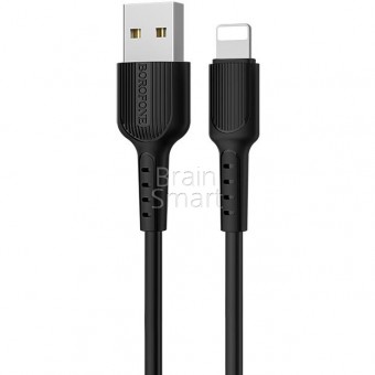 USB кабель Borofone BX16 Easy Lightning (1м) черный фото
