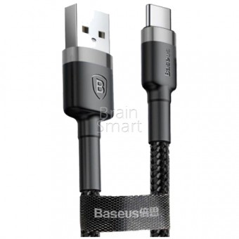 USB кабель Baseus Cafule Type-C 3A 1m Gray/Black фото