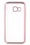 Чехол силикон Samsung A320 (2017) Case прозрачный/розовый фото