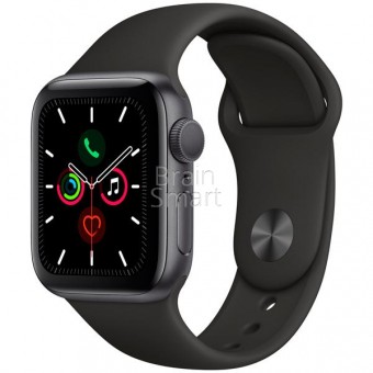 Apple Watch Siriese 5 44mm Space Gray Aluminum Case with Black Sport Band фото
