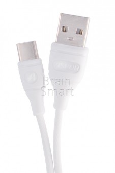 USB кабель ASPOR AC-03 Type--С круглый (1,2 м) (2,1 А) Белый фото