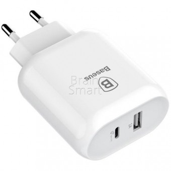 СЗУ Baseus Bojure Series Type-C PD+U quick charger BS-EUQC02 (32W) Белый фото