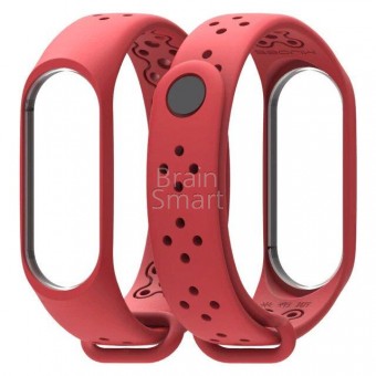 Ремешок для браслета Xiaomi Mi Band 3/4 MiJobs Sport силиконовый Красный фото