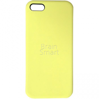 Чехол накладка силиконовая iPhone 5/5S Silicone Case желтый (4) фото