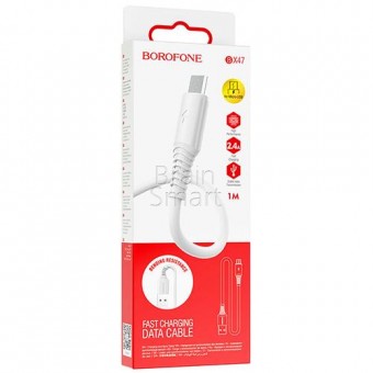 USB кабель Borofone BX47 Coolway Micro (1m) Белый фото
