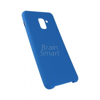 Чехол накладка силиконовая Samsung А730 (А8+ 2018) Silicone Cover (3) светло-синий фото