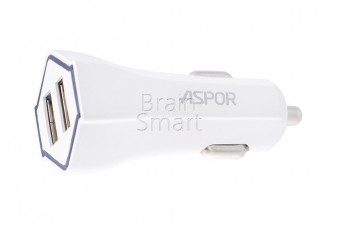 АЗУ ASPOR A901 USB + кабель Lightning iPhone5/6 (2.4 A) белый фото