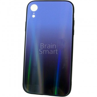 Чехол накладка пластиковая  iPhone XR градиент зеркальная Фиолетово-Серый фото
