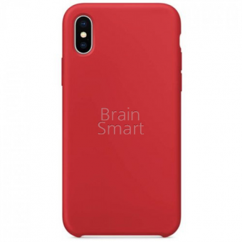 Чехол накладка силиконовая iPhone X Silicone Case Бордовый (42) фото