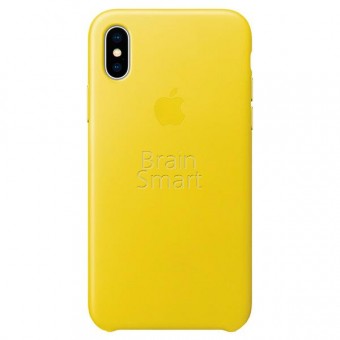 Чехол накладка iPhone X Leather Case экокожа Spring Yellow фото